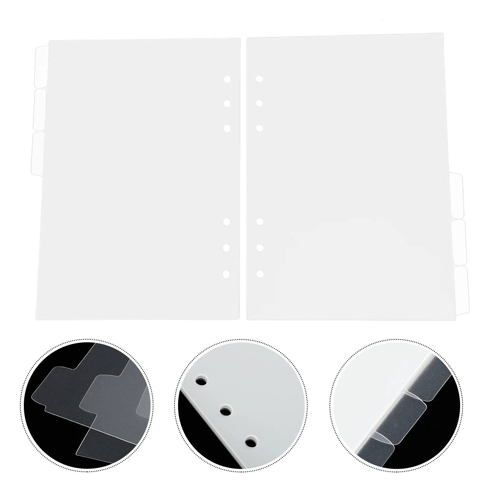 

2 Sets Separator Page Office Divider Index Classified Labels Plastic Tab Simple Translucent Sorter Size Dividers