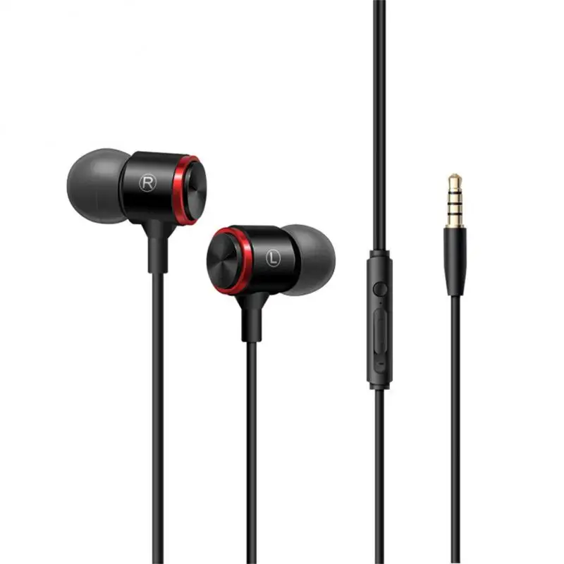 

E3 Model Heavy Bass Stereo Noise Reduction Computer Headphones Wire-controlled Gaming Headset 3.5mm In Ear Wired Earphone
