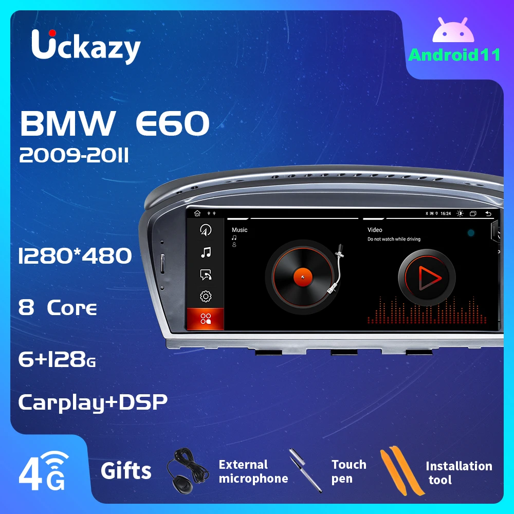 

8 Core Android 11 Ca Radio For BMW Series 5/3 E60 E61 E62 E63 E90 E91 Multimedia Auto Screen CIC CCC GPS NavigationStereo Audio