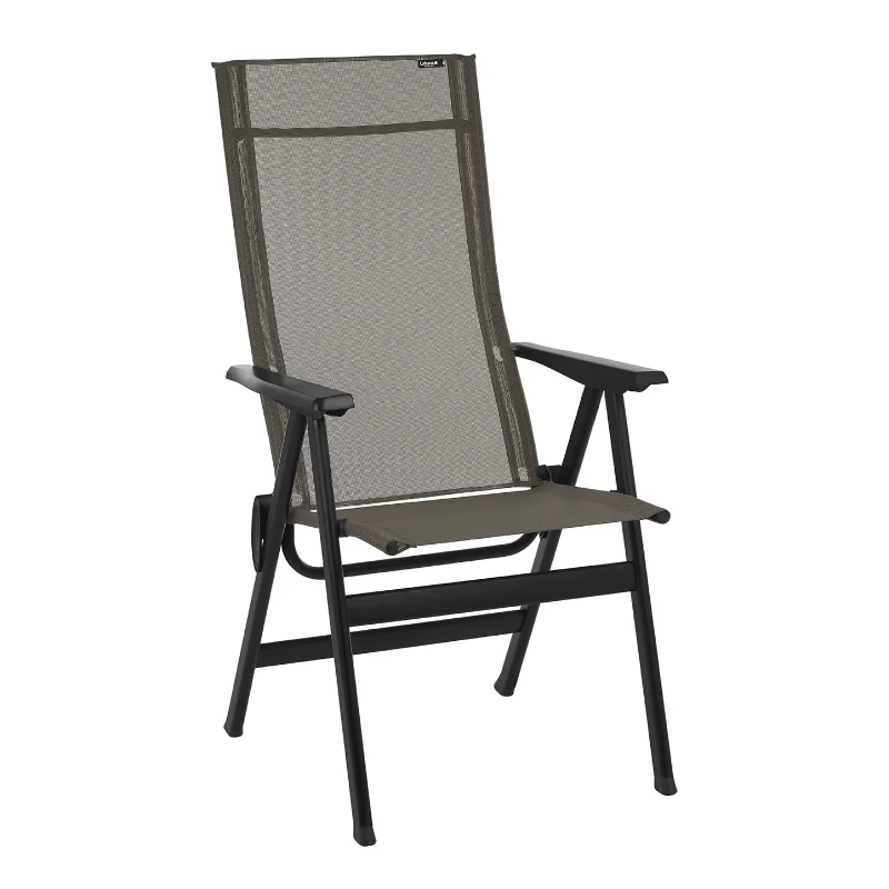 

High-back chair - Black Steel Frame - Graphite Fabric
