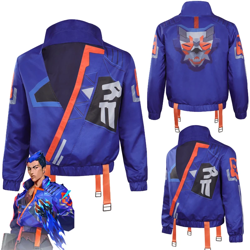 

Yoru Косплей пальто костюм игры валорант ролевые игры синяя куртка наряды Мужское пальто уличные костюмы для взрослых Хэллоуин карнавальные костюмы
