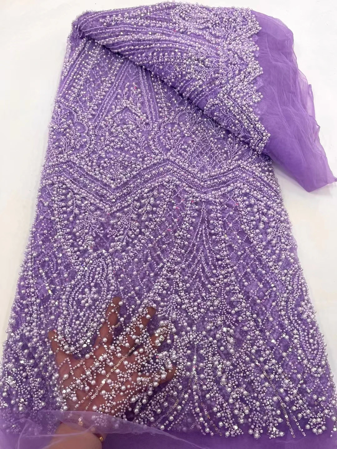 Модные нигерийские французские бусины высшего качества сетчатая кружевная