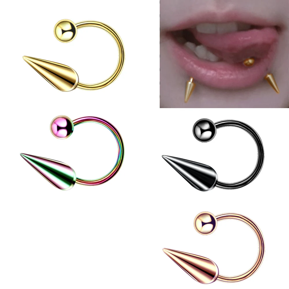 

1PC Metal Horseshoe Nose Ring C Clip BCR Septum Lip Stainless Steel Piercing Falso Nose Rings Hoop For Women Men