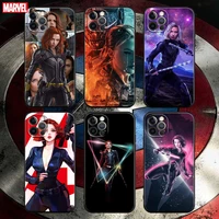 phone case for apple iphone 13 pro max 12 11 8 7 se xr xs max 5 5s 6 6s plus soft silicone case cover sexy cool black widow
