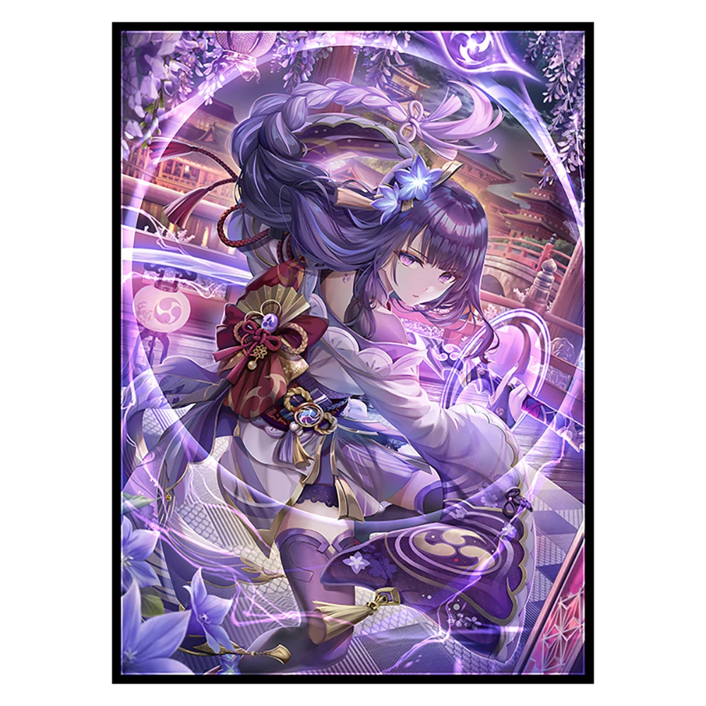 

92x67mm Cartoon Card Protective Sleeves Holographic Trading Card Sleeves Board Game Pokemon Card Sleeves for MTG/YGO Card Games