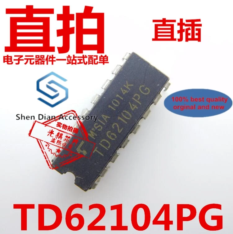 

10 шт., 100% оригинальные новые модели TD62104PG DIP16 TD62104P