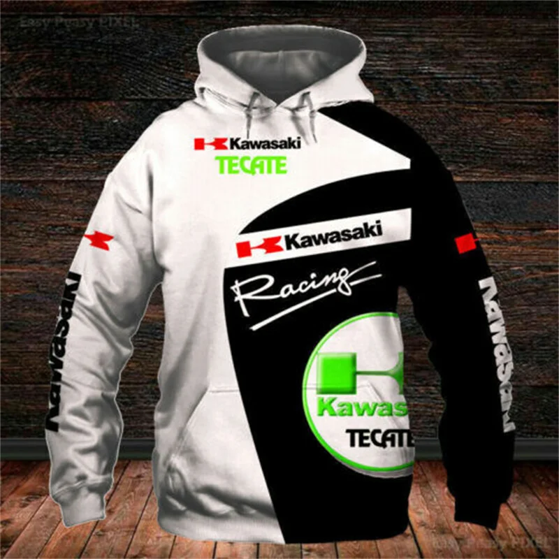 

Kawasaki Male Hoodie Casual Top Harajuku 3D Anime Oversized Hooded Sweatshirt