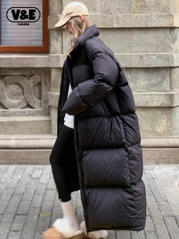 

VailElagent новые зимние толстые теплые X-длинные куртки женские свободные шарф с воротником-стойкой куртка-пуховик пуховые хлопковые пальто женские парки