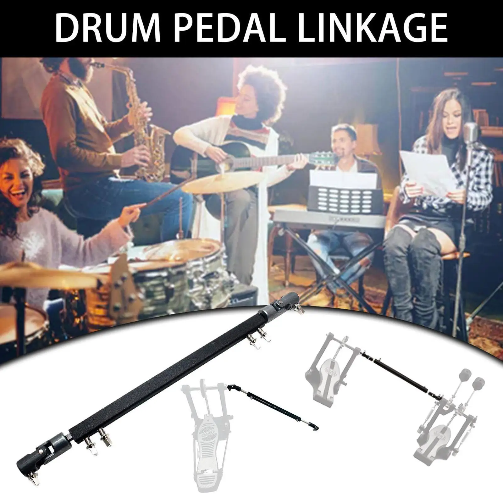 

Double Drum Pedal Link Linkage Connecting Bar Percussion Accessories Diy Driveshaft Drum Bass Replacement Kit Drum Pedal M3p7