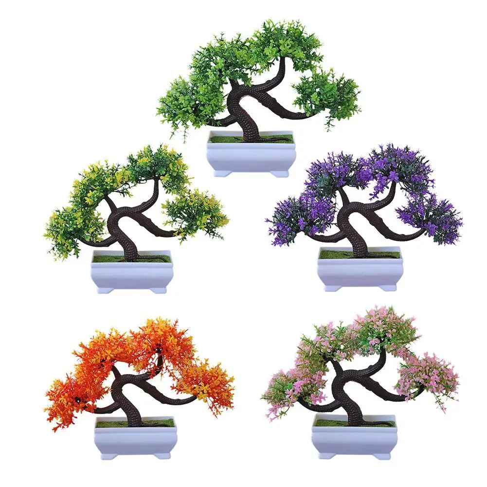 Искусственные растения бонсай маленькое дерево искусственные горшочные