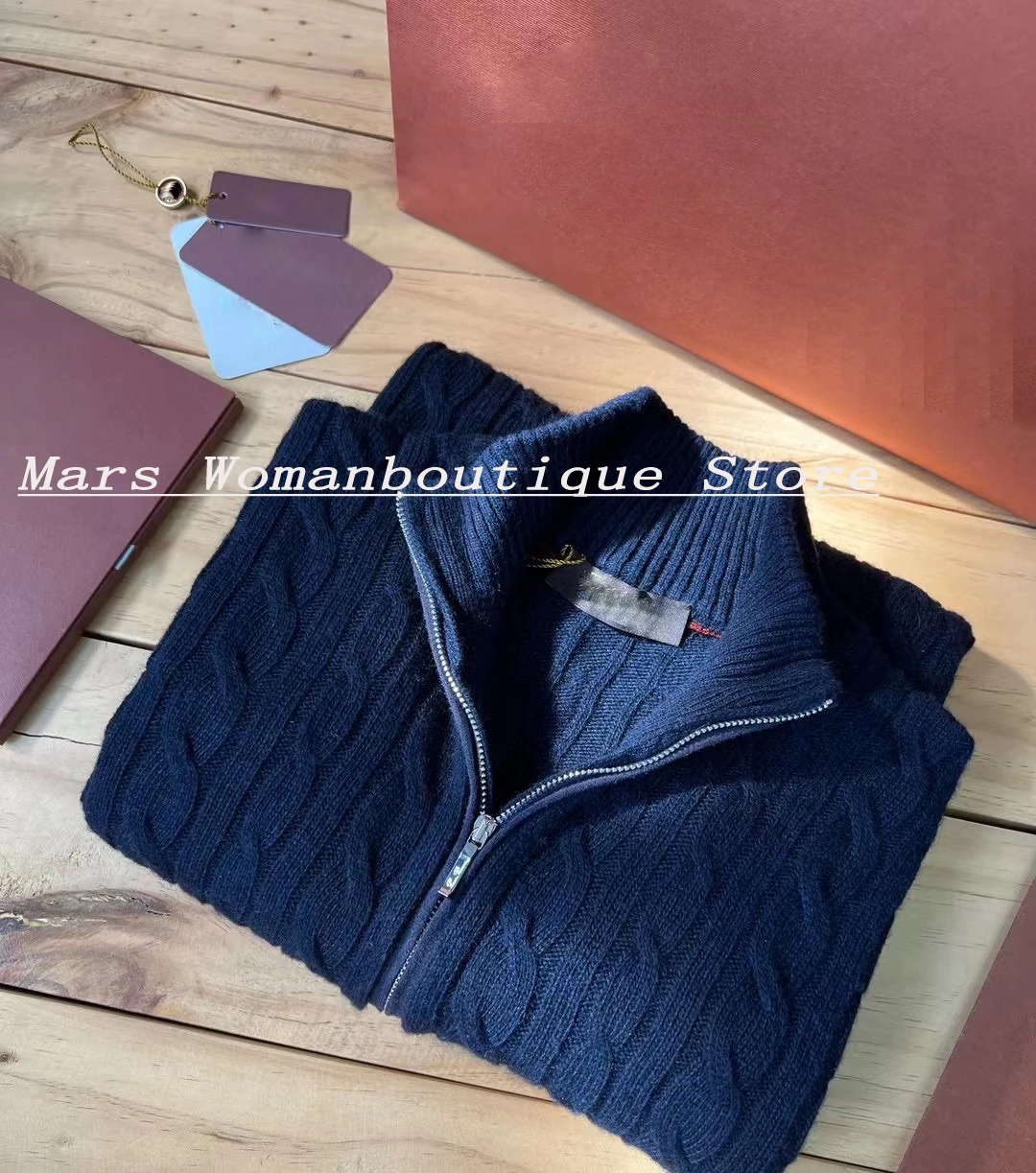 Мужской свитер с молнией до груди пуловер высокого качества согревающая