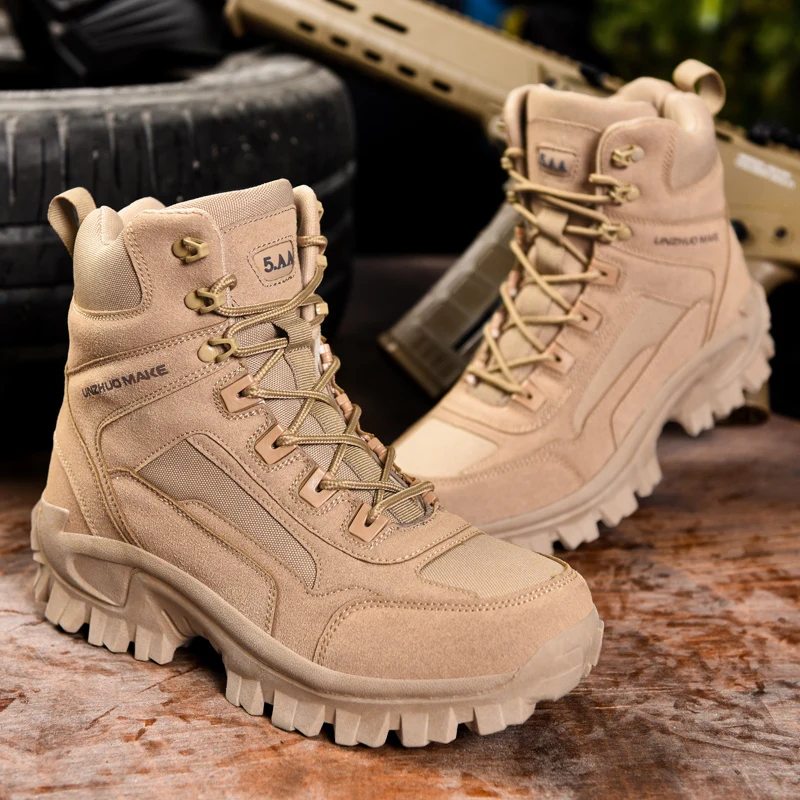 2022 Outdoor Military Tactical Boots for Men Combat Army Boot Top Quality Trekking Hiking Shoes Men Hunting Boots Big Size 39-46