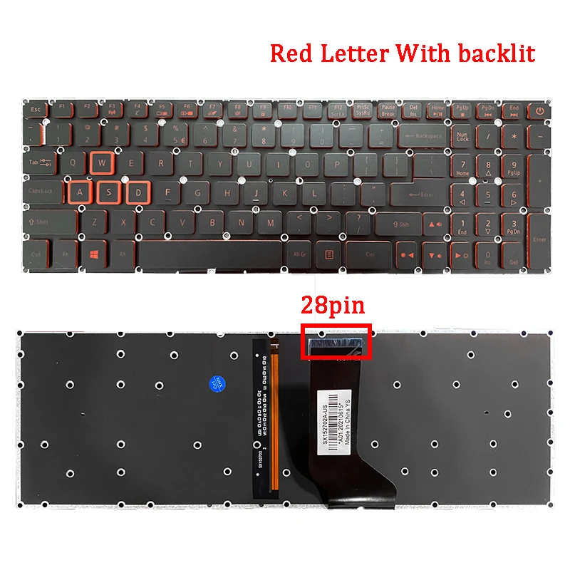 New Original Laptop Keyboard For ACER AN515-51 AN515-52 AN515-53 AN515-41 AN515-42 N16C7 N17C1 N17C7
