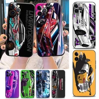 jdm tokyo drift sports car phone case for iphone 5 6 s 7 8 plus se 3 2020 2022 11 12 13 pro xs max mini xr case black soft cover