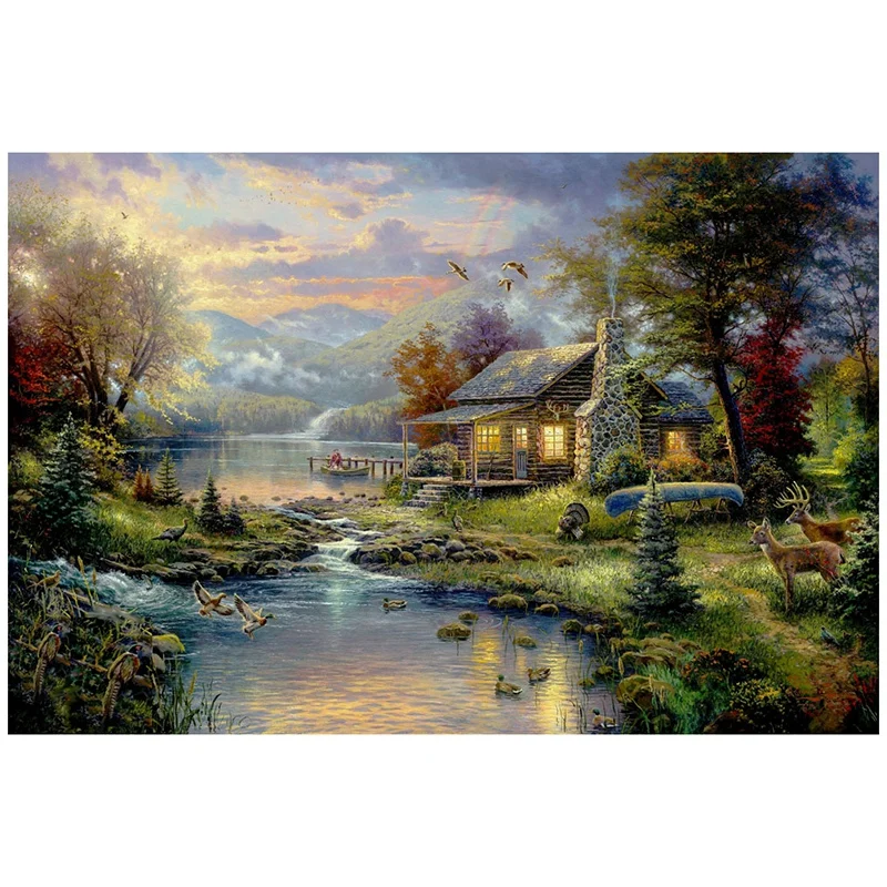 

Алмазная живопись «сделай сам», вышивка из круглых страз из смолы, вышивка крестиком, домашний Настенный декор, 30 х40 см, Сказочный Дом