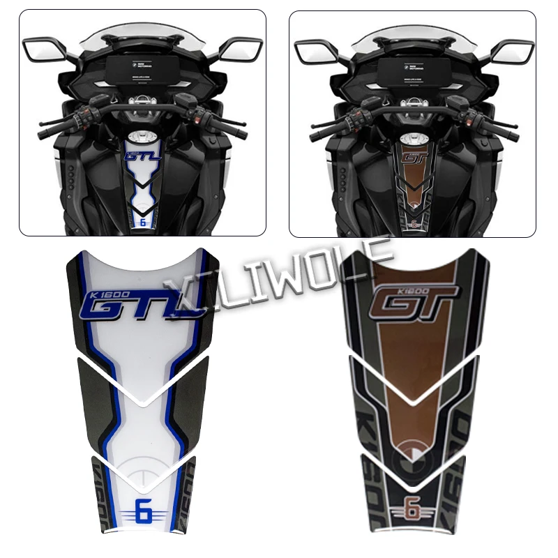

For BMW K1600GT K1600GTL Motorcycle Fuel Tank 3D Stickers K1600 GTL GT Gas Tank Pad Cover Protector Decorative Decal Accessory