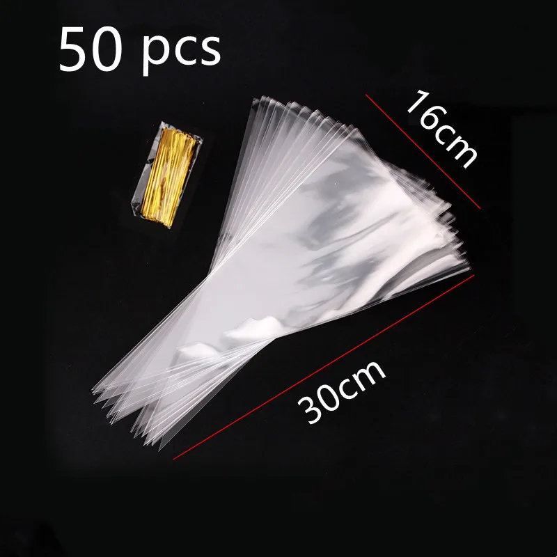 50 шт. прозрачные пакеты для конфет | Дом и сад