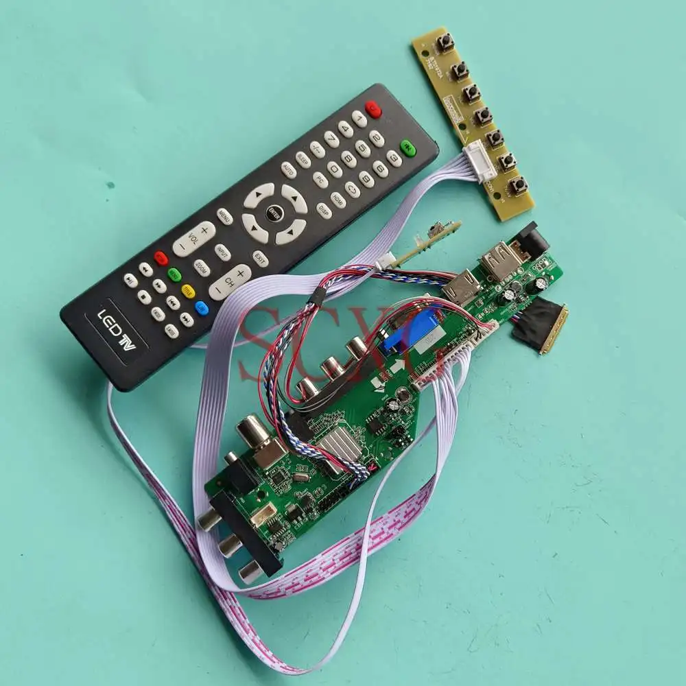 

LCD Controller Board DIY Kit Fit N156BGE-L11 15.6" LVDS 40 Pin AV USB HDMI-Compatible VGA Digital Signal DVB Display 1366 768