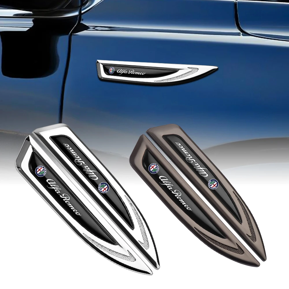 2 шт. наклейки на боковые лезвия автомобиля Alfa Romeo Giulietta Giulia GT Mito 147 Brera F1 Stelvio Tonale ALFA
