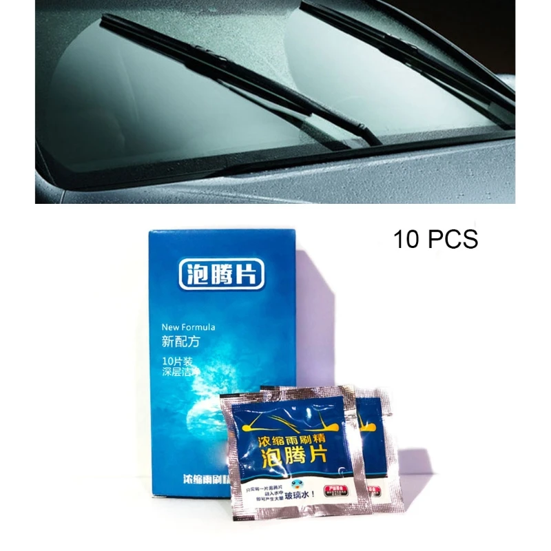 

Universal Wiper Window Glass Cleaner 10Pcs Concentrated Solid Cleaner for Car