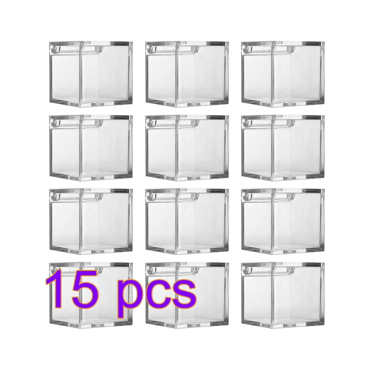 

12Pcs Square Clear Transparent Candy Gift Box Birthday Wedding Favor Holder Chocolate Candy Boxes Event Sweet Candy Bags Jewelry