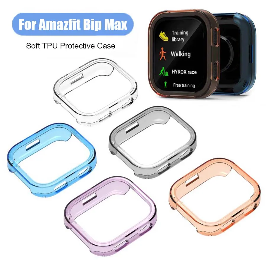 Фото Защитный чехол из ТПУ от царапин, бампер для смарт-часов Amazfit Bip Max, защитная рамка, аксессуар для бассейна и пляжа №2