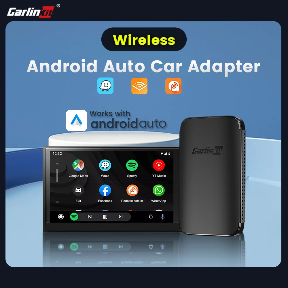 CarlinKit Wireless Car Adapter Wireless Android Auto Dongle For Pioneer Alpine Kenwood Jensen Panasonic Skypine Sony AAMP Stereo