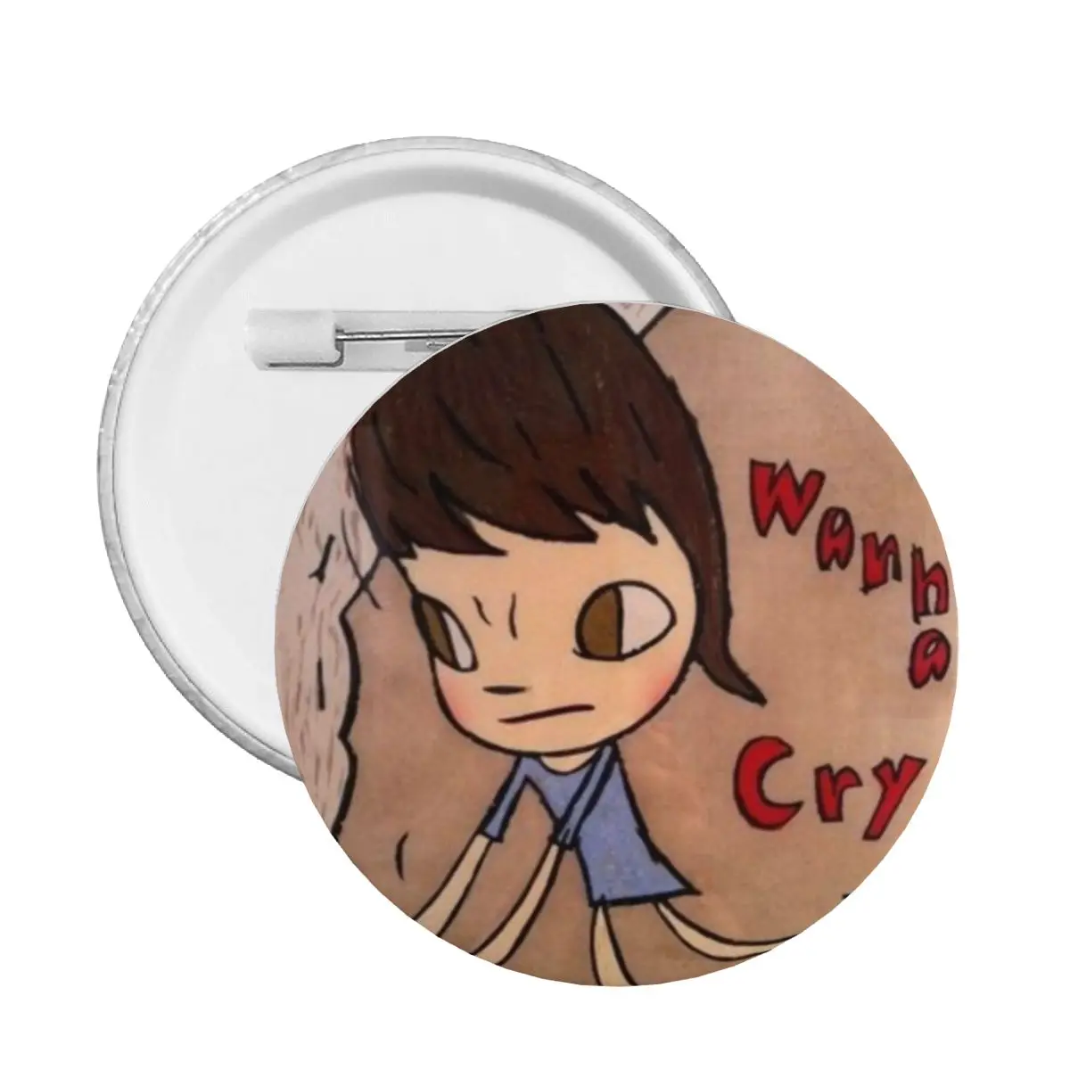 Японская манга искусство Yoshitomo Nara Pin Back Button для рюкзака настраиваемые значки