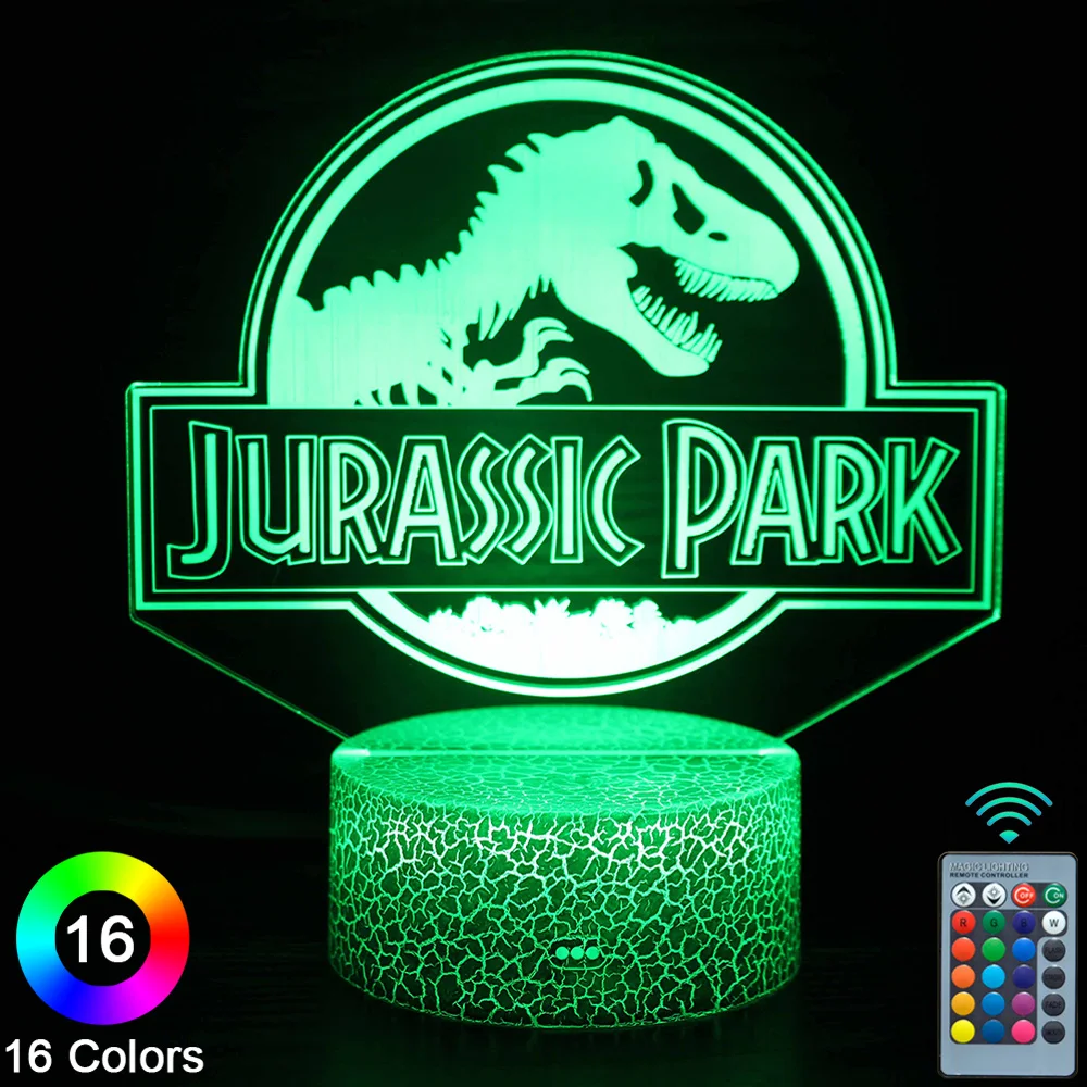 

Динозавр, светодиодный 3D ночник, сенсорный пульт дистанционного управления, новинка, настольная лампа, декор для комнаты, Рождественский по...