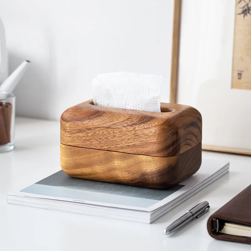 

Бумажный ящик для полотенец из орехового дерева