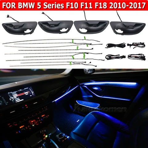 Для BMW F10 F11 F18 Светодиодная лампа автомобильные аксессуары интерьерные декоративные огни Rgb автозапчасти освещение неоновая полоса украшения автомобилей