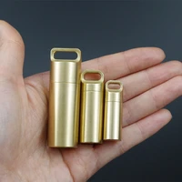 mini sealed storage pill box medicine tablet container organizer copper waterproof outdoor traval first aid pill case pillbox