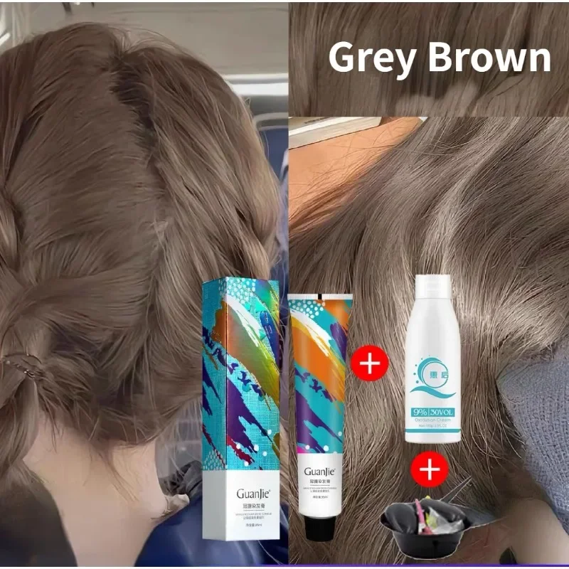 Растительная краска для волос крем-краска с Лесным Орехом пепером без