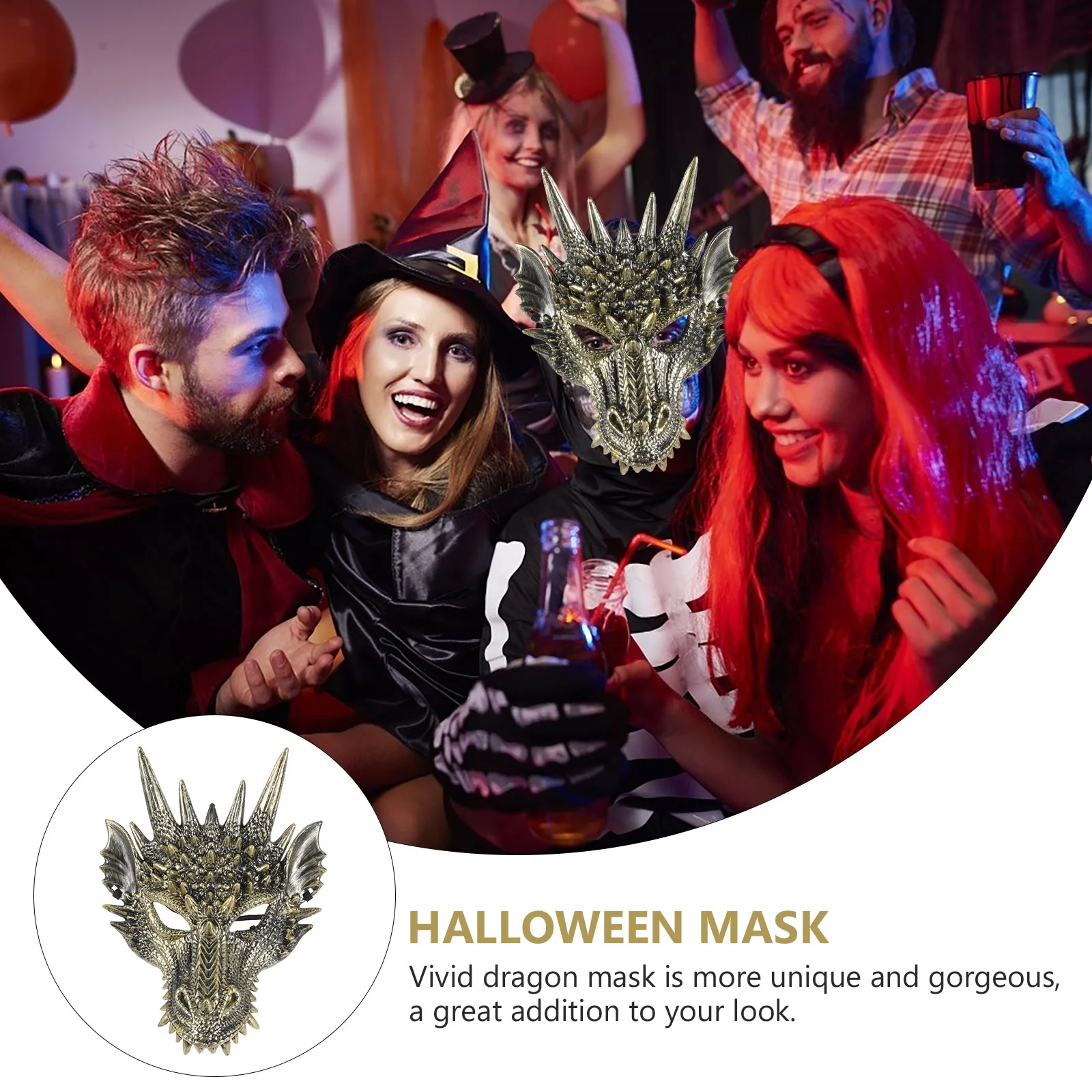 Маска животного аксессуар для костюма на Хэллоуин маски лица косплей Дракон