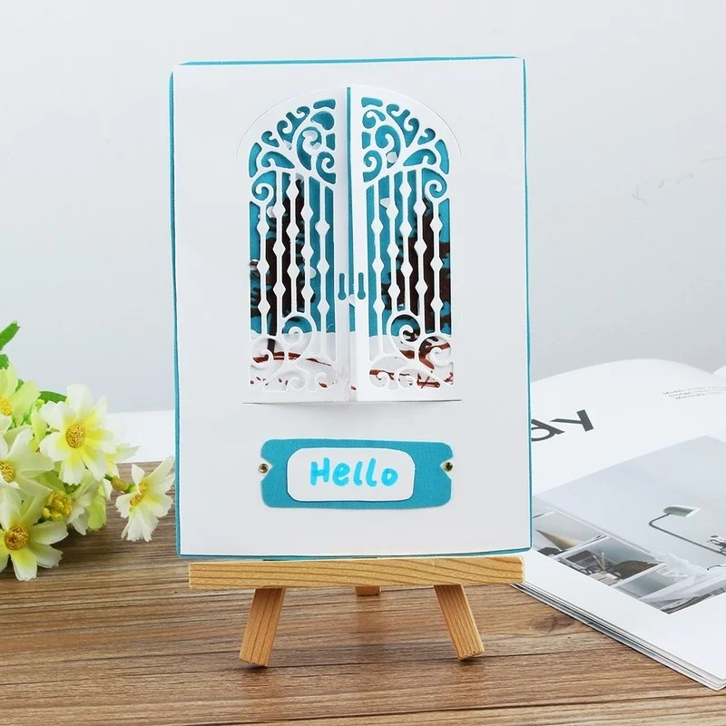 

Metal Door Window Die Cut Template for DIY Photo Album Embossing Scrapbook Paper Cards Making Decorative Craft Cutouts