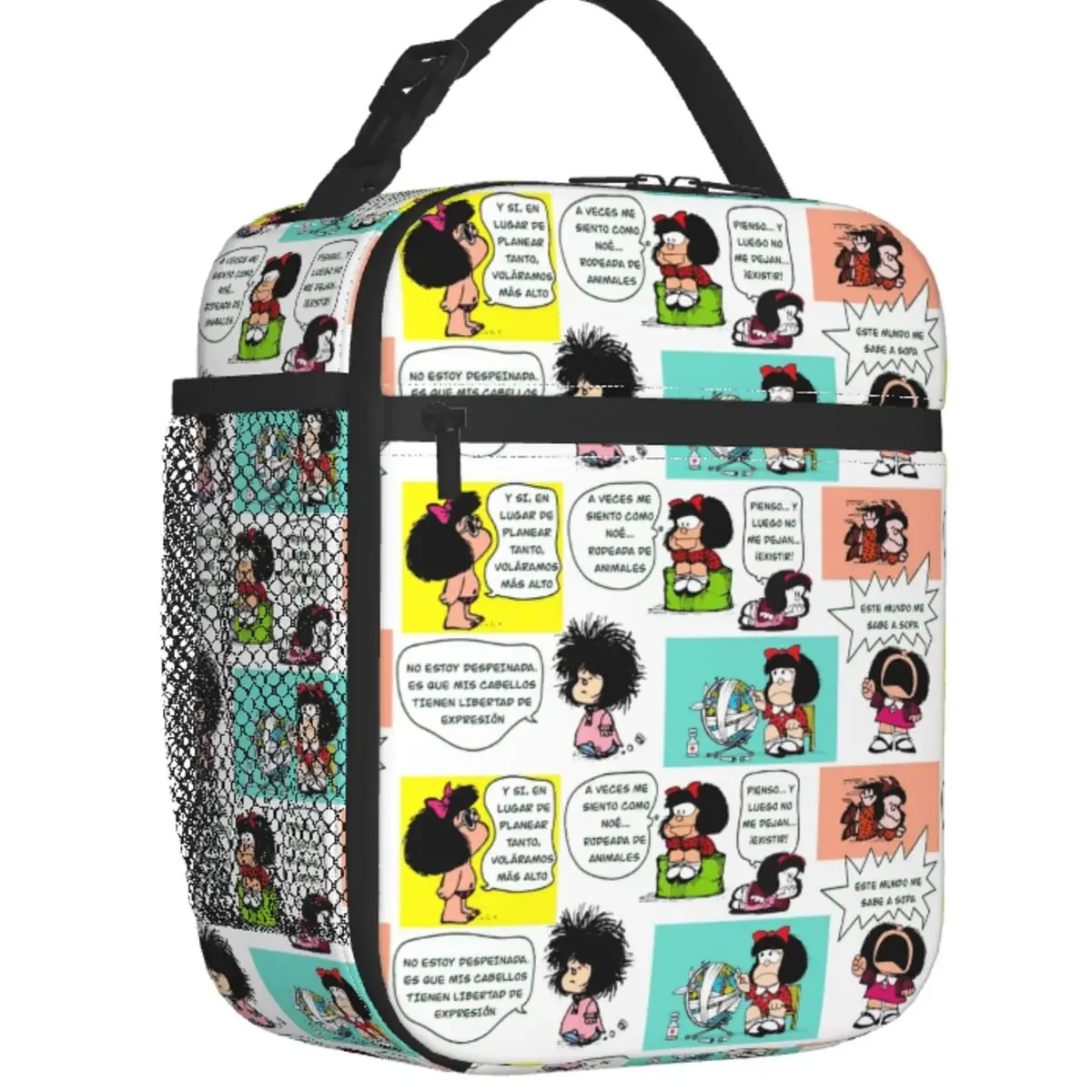 

Mafalda манга Quino термоизолированные сумки для обеда женские милые Мультяшные многоразовые сумки для обеда для детей многофункциональная коробка для еды для школы