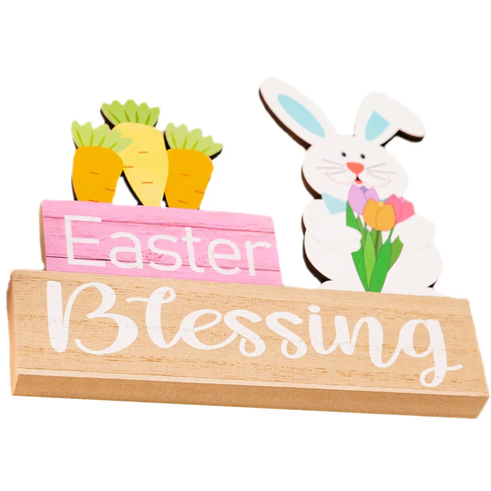 

Easter Signs Wood Table Bunny Sign Decor Ornament Centerpiece Tiered Tray Spring Fireplace Wooden Cutouts Welcome Tabletop