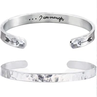 2022 stainless steel bangles bracelets for lover eternal i am enough bracelet 6mm gift designer bracelets for women