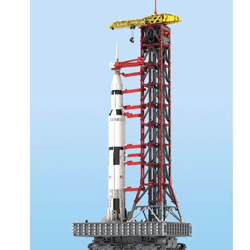 Фотоэлектрический трек Saturn V ракетная башня сборка Сращивание конструктор