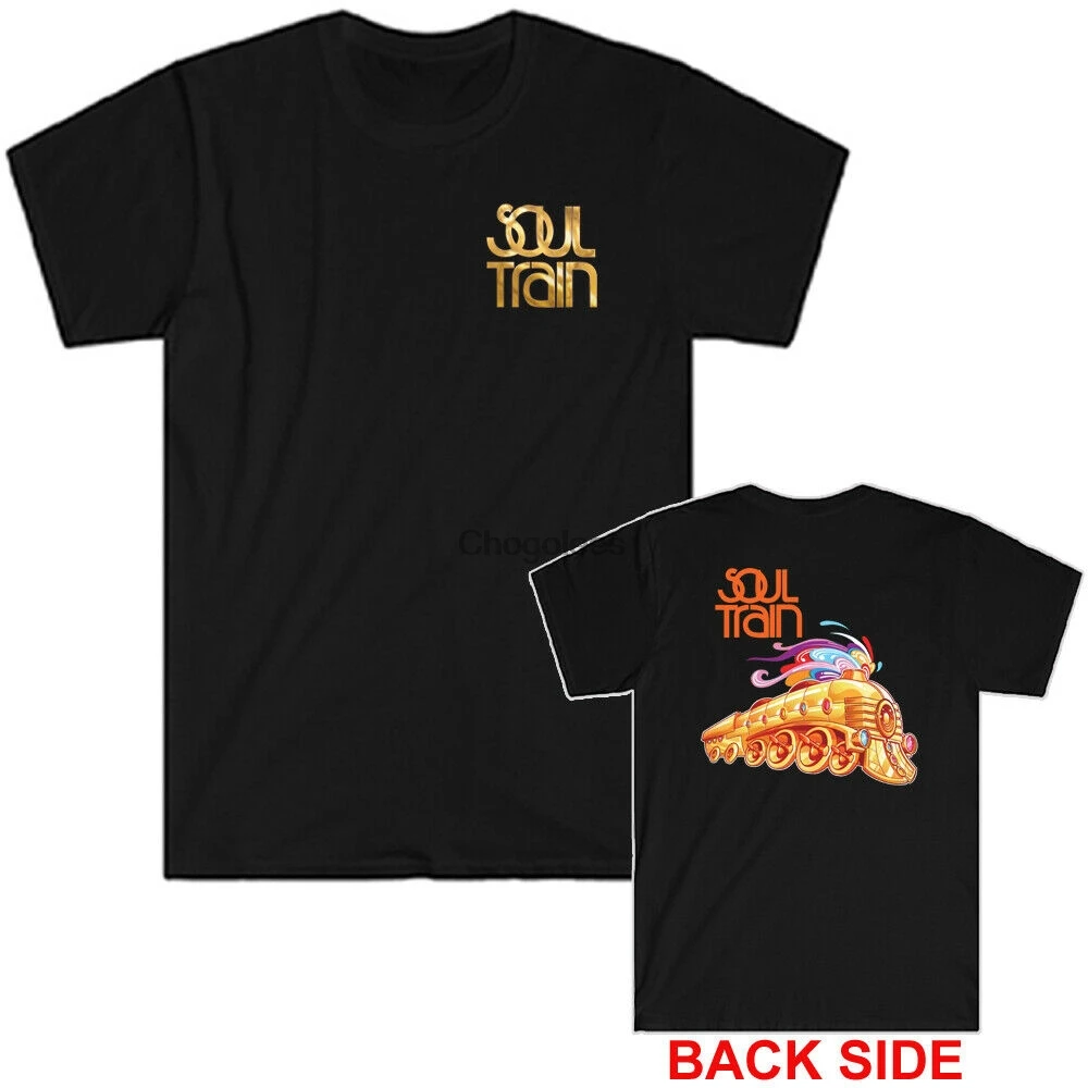 Мужская черная футболка с логотипом музыкального шоу Soul Train размеры от S до 5XL |