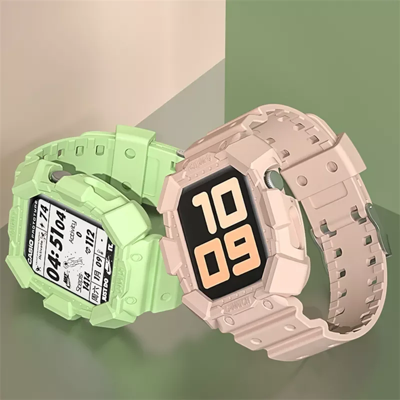 Sport Strap For Apple Iwatch Series 7 45mm 41mm Bracelet For Apple Iwatch Series 6 SE 5 4 3 38mm 40mm 44mm Strap Protective Pase