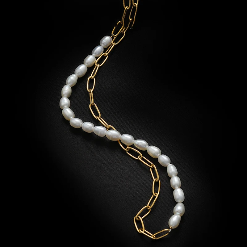 Европейская и американская цепочка из нержавеющей стали ожерелье-чокер с