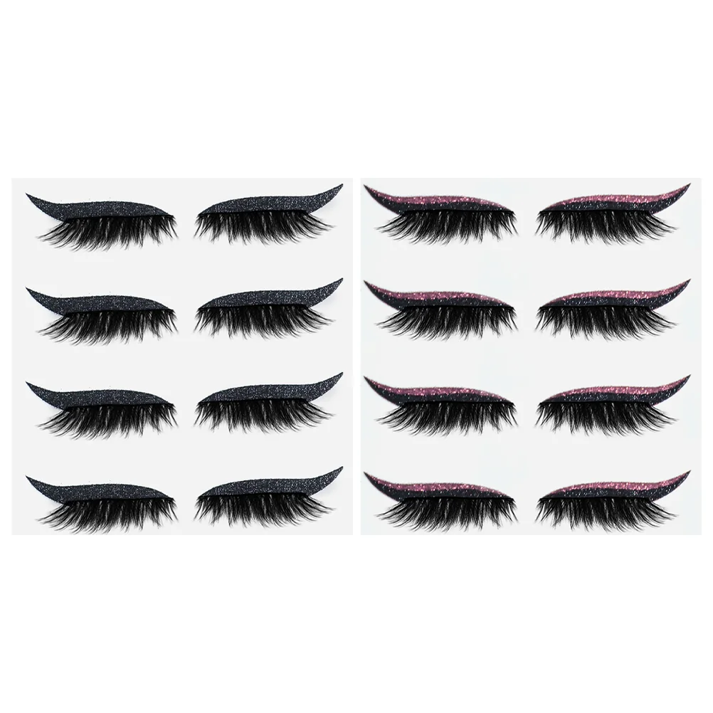 

Eyeliner Eyelashes Sticker Stickers Lashes Eye Fake Line Fluffy Faux False Strip Adhesive Self Eyelash 3D Decals Thick Decors