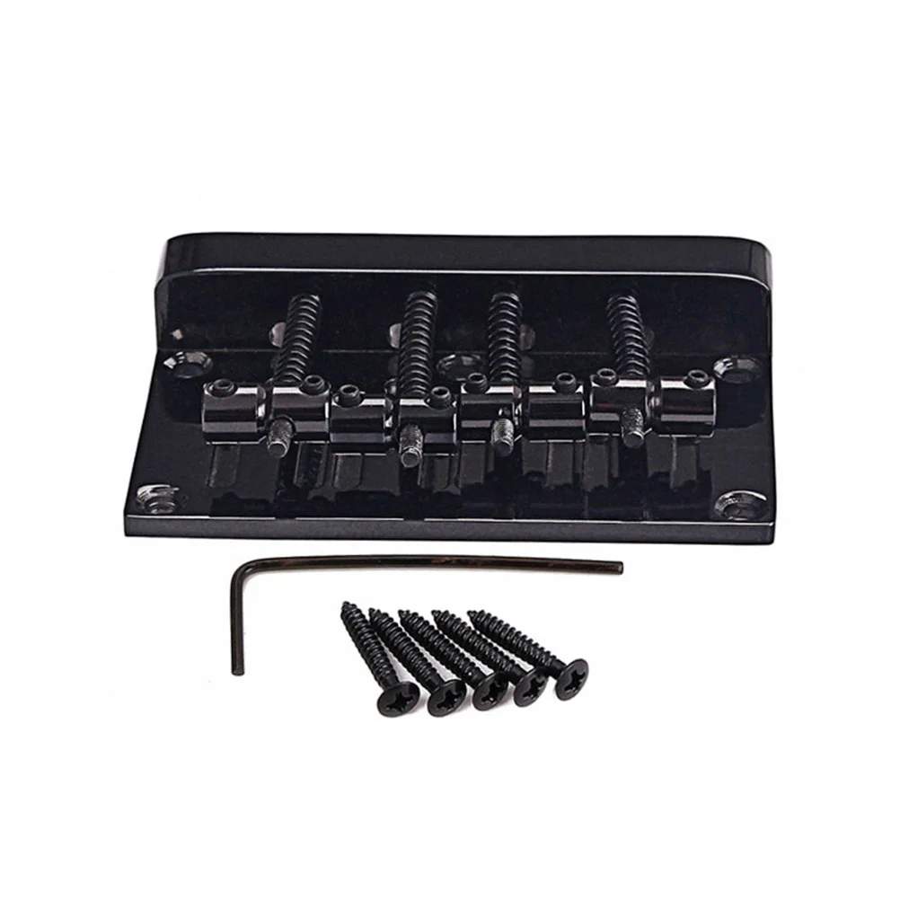 

1 Set Guitar Plate 4 Strings Fixed 85mm Durable Bridge Plate Guitar Saddle for Parts