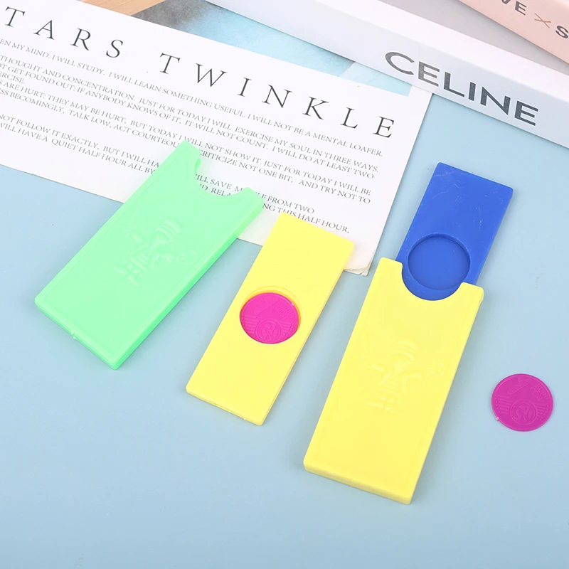 

1pc Coin Disappearing Box Magic Props Creative Puzzle Children Magic Toy Stage Props Magician Profession Easy To Do Kids Gifts