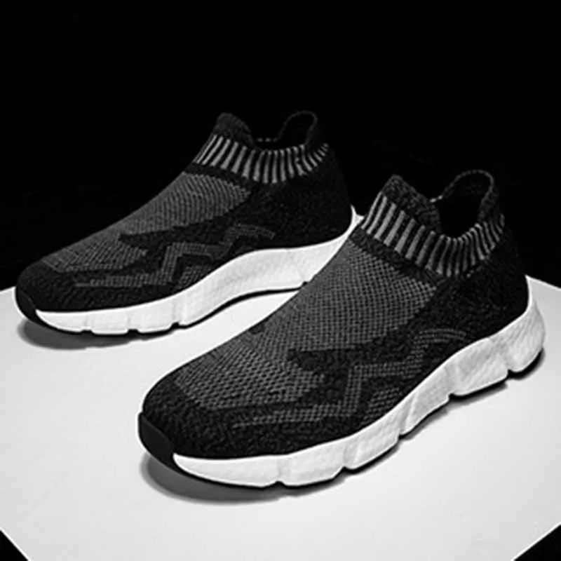 

2022 New Mens Casual Shoes Men Slip-on Sock Sneakers Breathable Light Leisue Walking Jogging Running Tenis Masculino Adulto