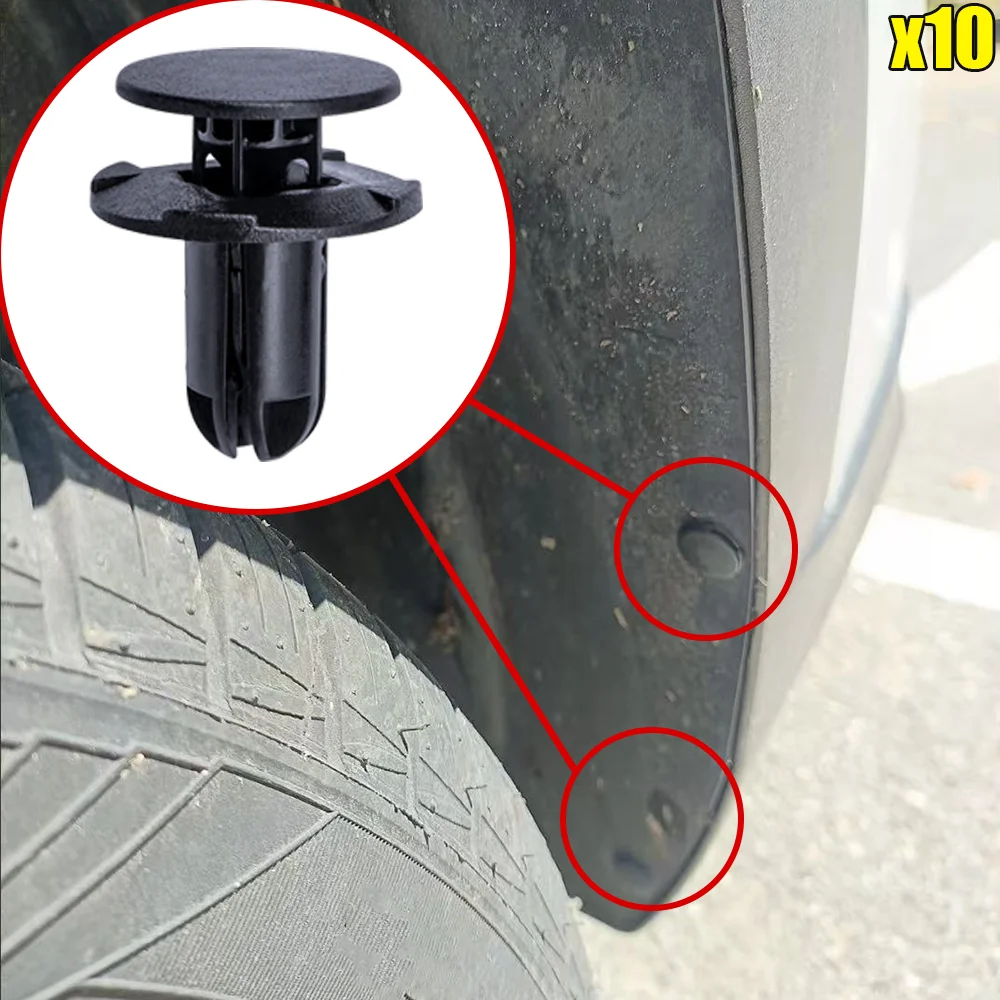 

10 шт., пластиковые вкладыши для автомобильного крыла, фиксаторы нажимного типа для Kia Cerato Optima Pride K7 K9 Quoris Sorento Sportage Soul Venga