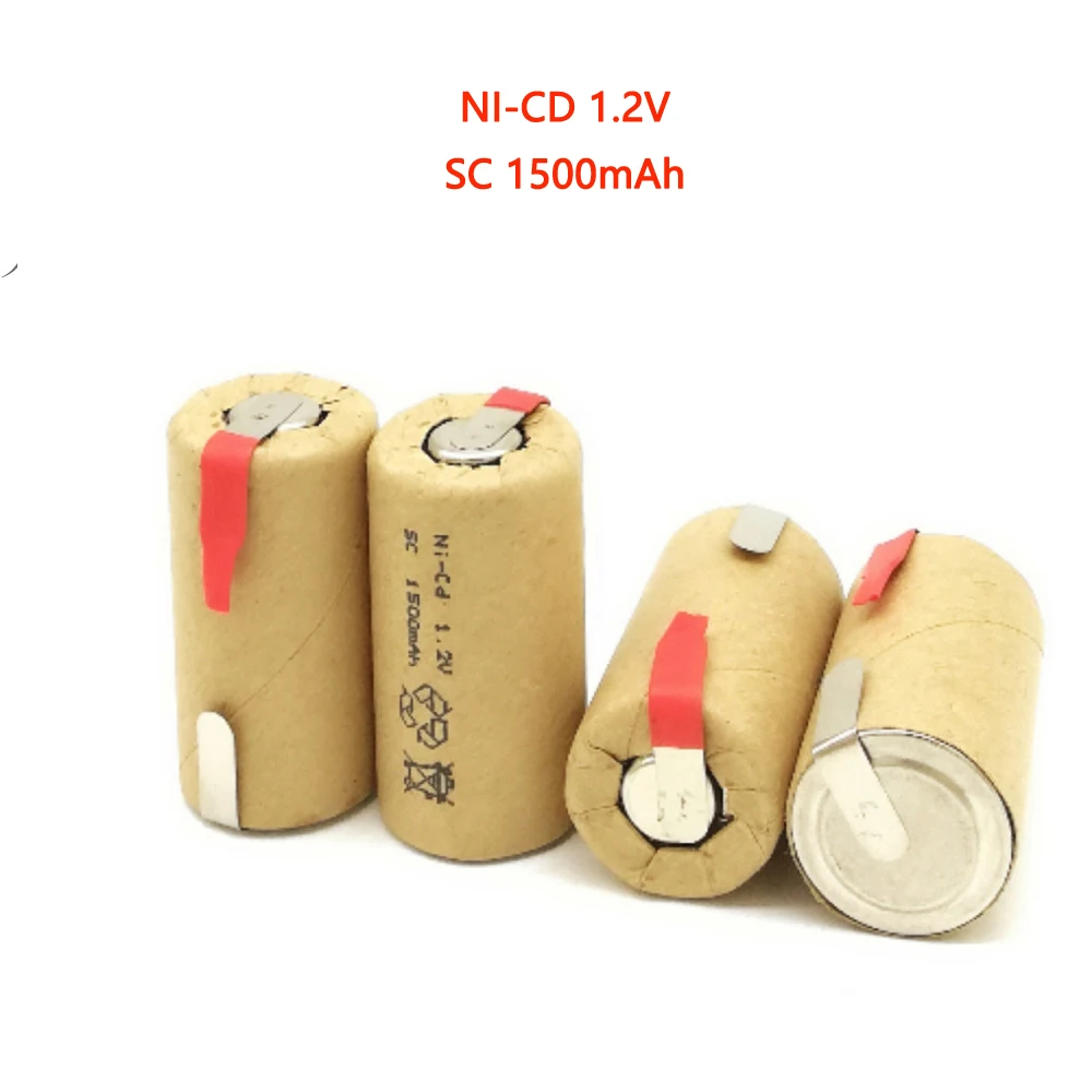 Высококачественная аккумуляторная батарея Ni-CD1.2V SC1500mAh Sub C 10C для