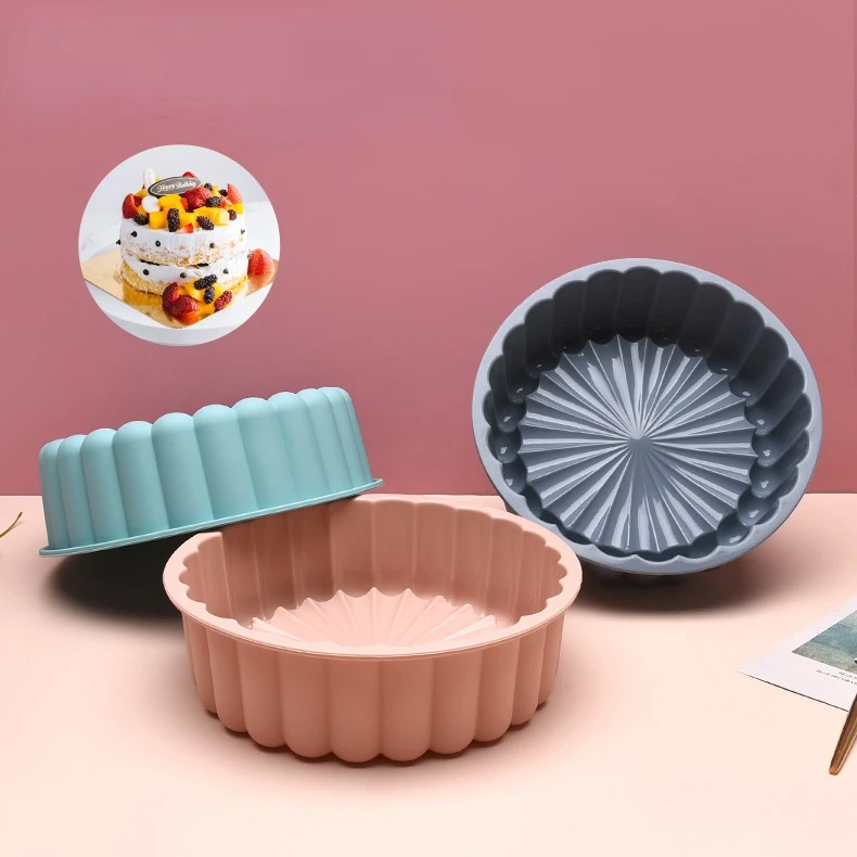 

Round Silicone Charlotte Cake Pan Strawberry Shortcake Cheesecake Baking Pan Mary Ann/Ballerine Cakes Sponge Flan Kitchen Mold