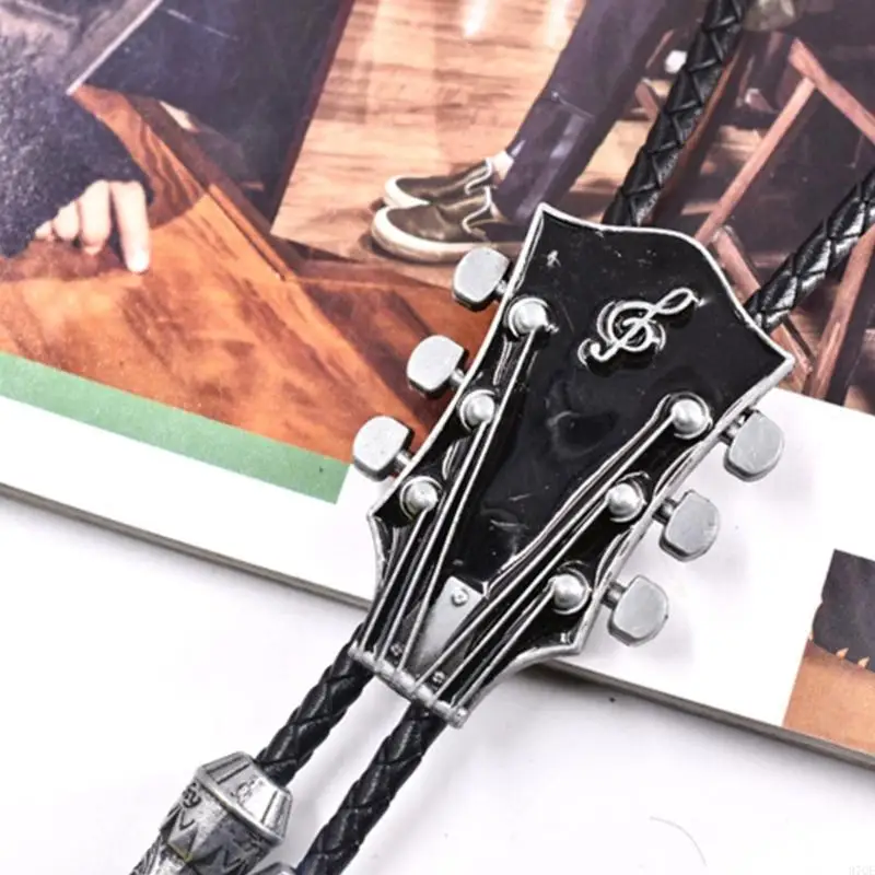 Галстук-боло 97QE Moranse галстук-боло Gaitar музыкальное ожерелье ковбойский в стиле